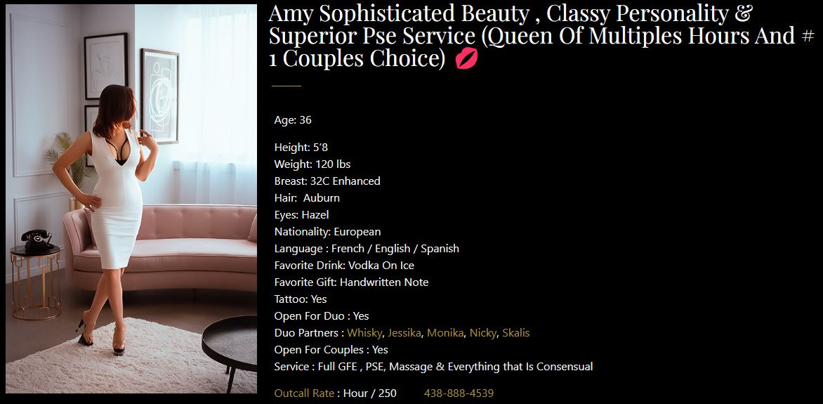 Escorts Montreal, Quebec MONDAY at LUXURY⭐AMY FULL PSE/GFE⭐VALENTINA⭐NEW JAZZ⭐*4* EXCLUSIVE MODELS ✨MOST LUXURIOUS OUTCALL AGENCY IN MTL FOR YOU GENTS✨CONTACT DEE