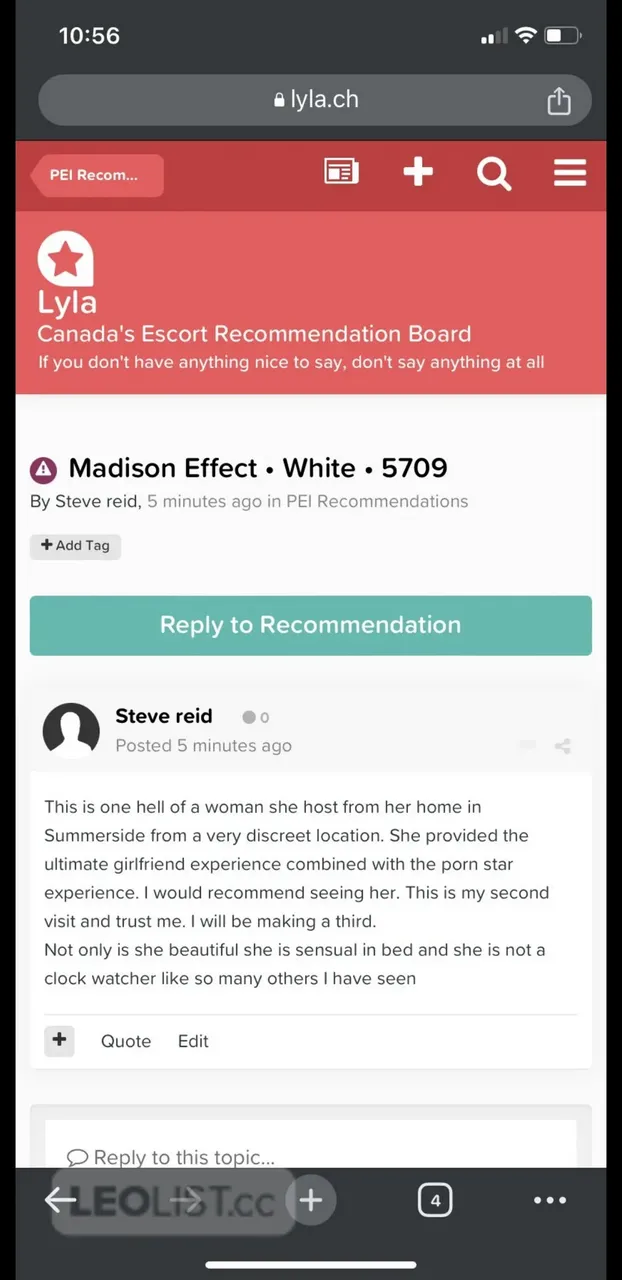 Escorts Summerside, Prince Edward Island The Madison Effect
