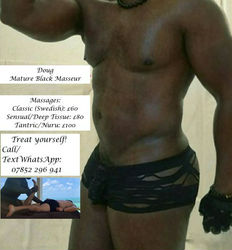 Escorts London, England Mature Gay-Freindly Black Masseur